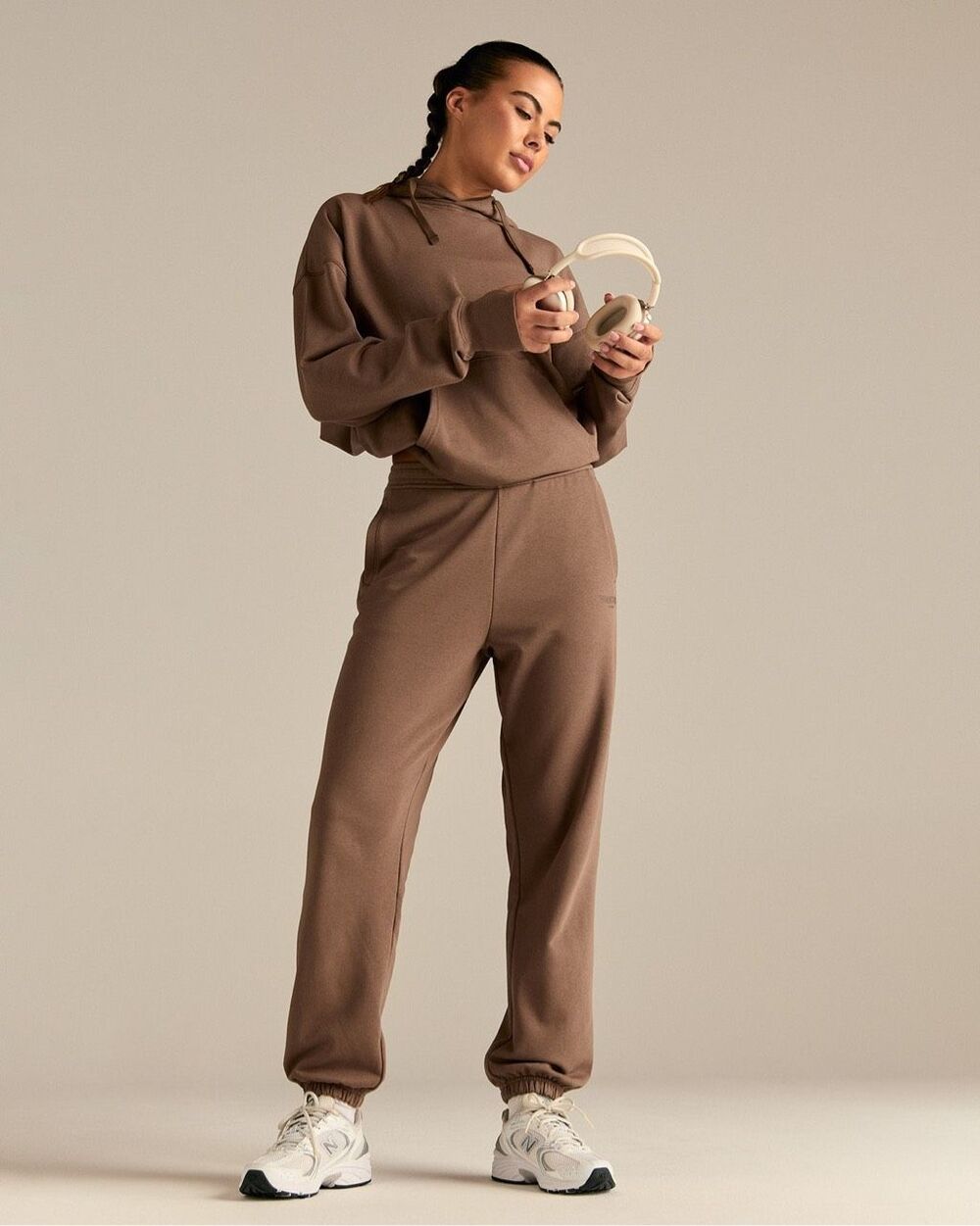 Joah Brown Casual Comfort Sweatpants | Washed Brown in XS/S
